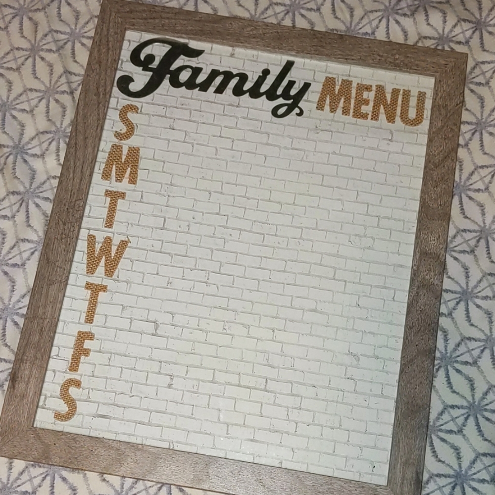 Farmhouse Style Family Menu Board